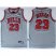 Chicago Bulls 23 Michael Jordan Grey NBA Jerseys Cheap