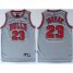 Chicago Bulls 23 Michael Jordan Grey NBA Jerseys Cheap