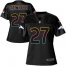 Nike Denver Broncos #27 Steve Atwater Black Womens NFL Fashion Game Jersey