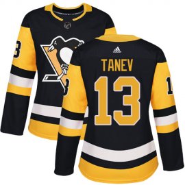 Adidas Pittsburgh Penguins #13 Brandon Tanev Black Home Authentic Womens Stitched NHL Jersey