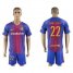 Barcelona #22 Dani Alves Home Soccer Club Jersey