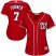 Washington Nationals #7 Trea Turner Red Alternate 2019 World Series Champions Womens Stitched MLB Jersey
