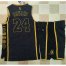 Los Angeles Lakers #24 Kobe Bryant Black Serpentine Retirement Memorial A Set Stitched NBA Jersey