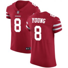 Nike San Francisco 49ers #8 Steve Young Red Team Color Mens Stitched NFL Vapor Untouchable Elite Jersey