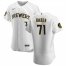 Milwaukee Brewers #71 Josh Hader Mens Nike White Home 2020 Authentic Player MLB Jersey