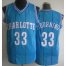 Charlotte Hornets 33 Alonzo Mourning Blue Throwback Hardwood Classics Revolution 30 NBA Jerseys Cheap