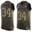 Nike Las Vegas Raiders #34 Bo Jackson Green Mens Stitched NFL Limited Salute To Service Tank Top Jersey
