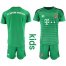 Bayern Munchen Blank Green Goalkeeper Kid Soccer Club Jersey