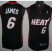 Revolution 30 Miami Heat 6 LeBron James Black Jersey Cheap
