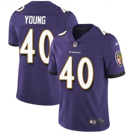 Nike Baltimore Ravens #40 Kenny Young Purple Team Color Mens Stitched NFL Vapor Untouchable Limited Jersey