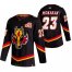 Calgary Flames #23 Sean Monahan Black Mens Adidas 2020-21 Reverse Retro Alternate NHL Jersey