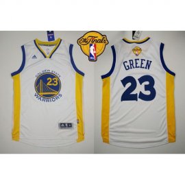 Warriors #23 Draymond Green White The Finals Patch Stitched Revolution 30 NBA Jersey