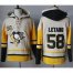 Pittsburgh Penguins #58 Kris Letang Cream/Gold Sawyer Hooded Sweatshirt Stitched NHL Jersey