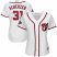Washington Nationals #31 Max Scherzer Majestic Womens 2019 World Series Champions Home Cool Base Patch Player Jersey White