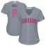 Chicago Cubs #9 Javier Baez Grey Mothers Day Cool Base Womens Stitched MLB Jersey