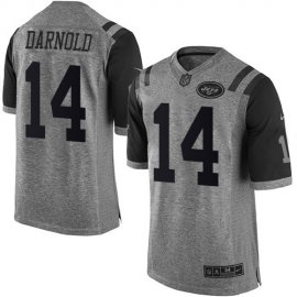 Nike New York Jets #14 Sam Darnold Gray Mens Stitched NFL Limited Gridiron Gray Jersey