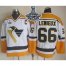 Pittsburgh Penguins #66 Mario Lemieux White/Yellow CCM Throwback 2017 Stanley Cup Finals Champions Stitched NHL Jersey