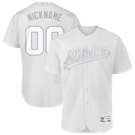 Oakland Athletics Majestic 2019 Players Weekend Flex Base Authentic Roster Custom Jersey White