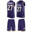 Nike Baltimore Ravens #27 J.K. Dobbins Purple Team Color Mens Stitched NFL Limited Tank Top Suit Jersey