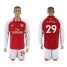 Arsenal #29 Xhaka Red Home Long Sleeves Soccer Club Jersey