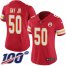 Nike Kansas City Chiefs #50 Willie Gay Jr. Red Team Color Womens Stitched NFL 100th Season Vapor Untouchable Limited Jersey