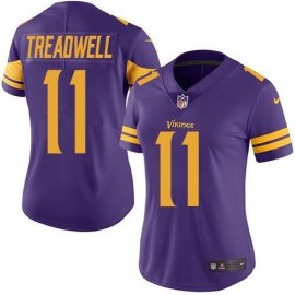 Nike Minnesota Vikings #11 Laquon Treadwell Purple Womens Stitched NFL Limited Rush Jersey
