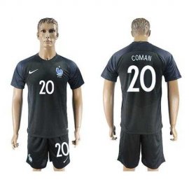 France #20 Coman Away Soccer Country Jersey