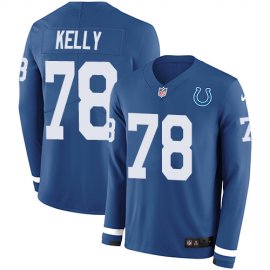 Nike Indianapolis Colts #78 Ryan Kelly Royal Blue Team Color Mens Stitched NFL Limited Therma Long Sleeve Jersey