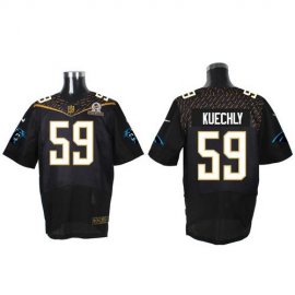 Nike Carolina Panthers #59 Luke Kuechly Black 2016 Pro Bowl Mens Stitched NFL Elite Jersey