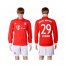 Bayern Munchen #29 Coman Home Long Sleeves Soccer Club Jersey
