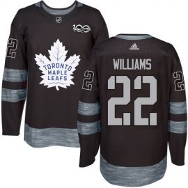 Adidas Toronto Maple Leafs #22 Tiger Williams Black 1917-2017 100th Anniversary Stitched NHL Jersey