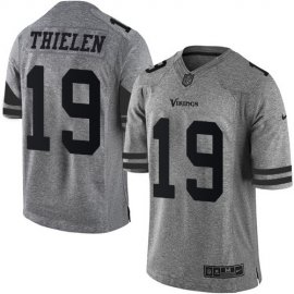 Nike Minnesota Vikings #19 Adam Thielen Gray Mens Stitched NFL Limited Gridiron Gray Jersey