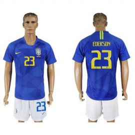 Brazil #23 Ederson Away Soccer Country Jersey