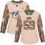 Adidas Nashville Predators #59 Roman Josi Camo Authentic 2017 Veterans Day Womens Stitched NHL Jersey