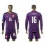 Czech #16 Koubek Purple Goalkeeper Long Sleeves Soccer Country Jersey