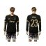 Juventus #23 Vidai SEC Away Long Sleeves Soccer Club Jersey