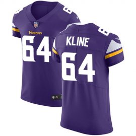Nike Minnesota Vikings #64 Josh Kline Purple Team Color Mens Stitched NFL Vapor Untouchable Elite Jersey