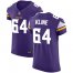 Nike Minnesota Vikings #64 Josh Kline Purple Team Color Mens Stitched NFL Vapor Untouchable Elite Jersey