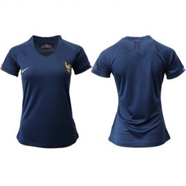 Womens France Blank Home Soccer Country Jersey