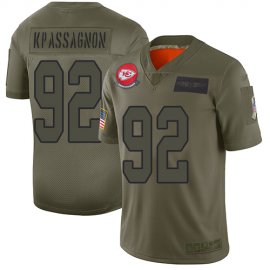 Nike Kansas City Chiefs #92 Tanoh Kpassagnon Camo Mens Stitched NFL Limited 2019 Salute To Service Jersey
