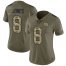 Nike New York Giants #8 Daniel Jones Olive/Camo Womens Stitched NFL Limited 2017 Salute to Service Jersey