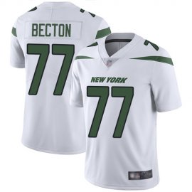 Nike New York Jets #77 Mekhi Becton White Mens Stitched NFL Vapor Untouchable Limited Jersey
