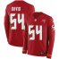 Nike Tampa Bay Buccaneers #54 Lavonte David Red Team Color Mens Stitched NFL Limited Therma Long Sleeve Jersey