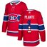 Adidas Montreal Canadiens #1 Jacques Plante Red Home Authentic USA Flag Stitched NHL Jersey