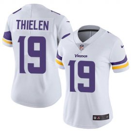 Nike Minnesota Vikings #19 Adam Thielen White Womens Stitched NFL Vapor Untouchable Limited Jersey