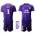 Lyon #1 Lopes Purple Goalkeeper Kid Soccer Club Jersey