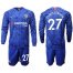 Chelsea #27 Christensen Home Long Sleeves Soccer Club Jersey
