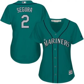 Seattle Mariners #2 Jean Segura Green Alternate Womens Stitched MLB Jersey