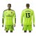 Arsenal #13 Ospina Shiny Green Goalkeeper Long Sleeves Soccer Club Jersey