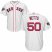 Boston Red Sox #50 Mookie Betts White Cool Base 2018 World Series Stitched Youth MLB Jersey